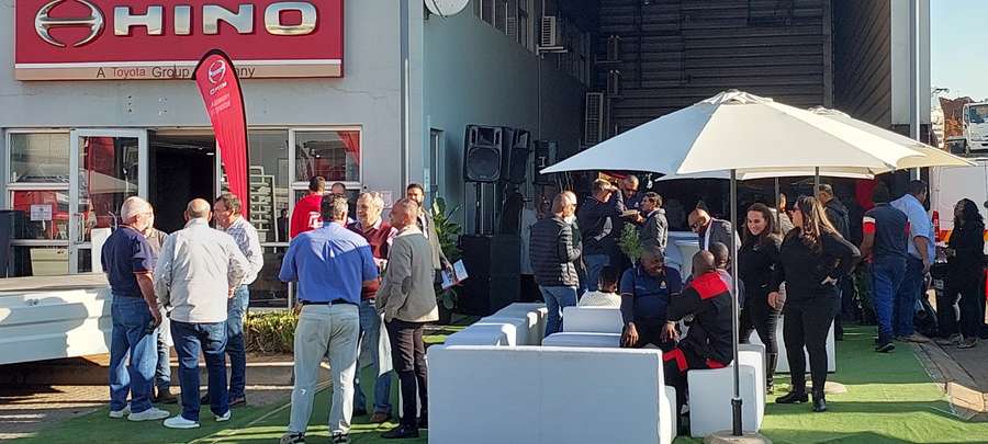 Corporate event with lounge umbrella